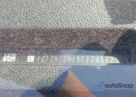 2009 Chevrolet Malibu Ltz из США, поврежденный, VIN 1G1ZK57B19F174362